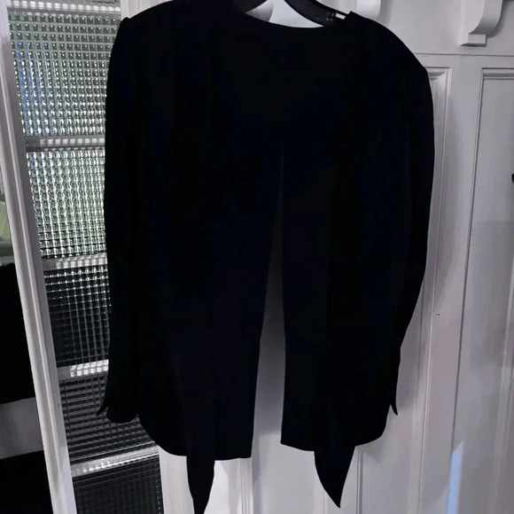 Club Monaco Women Open Split Back Blazer Black Size 12 - Picture 3 of 9